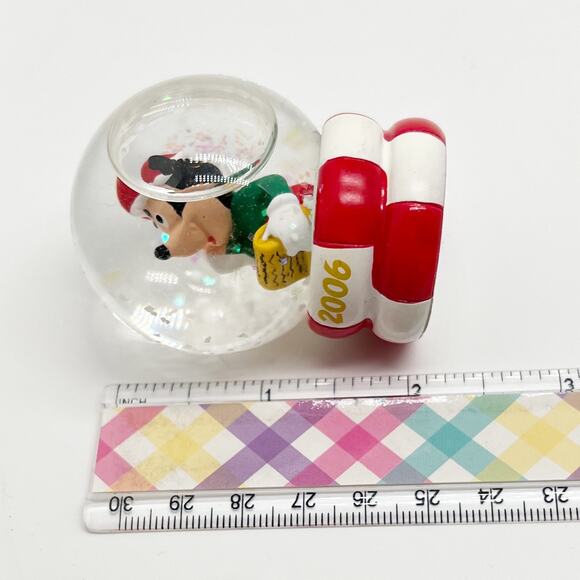 Disney Christmas 2006 Mickey Mouse Santa Miniature Snow Globe Dome - Picture 5 of 5